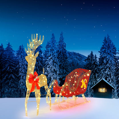 Giant Holiday Christmas Sleigh Outdoor Decor