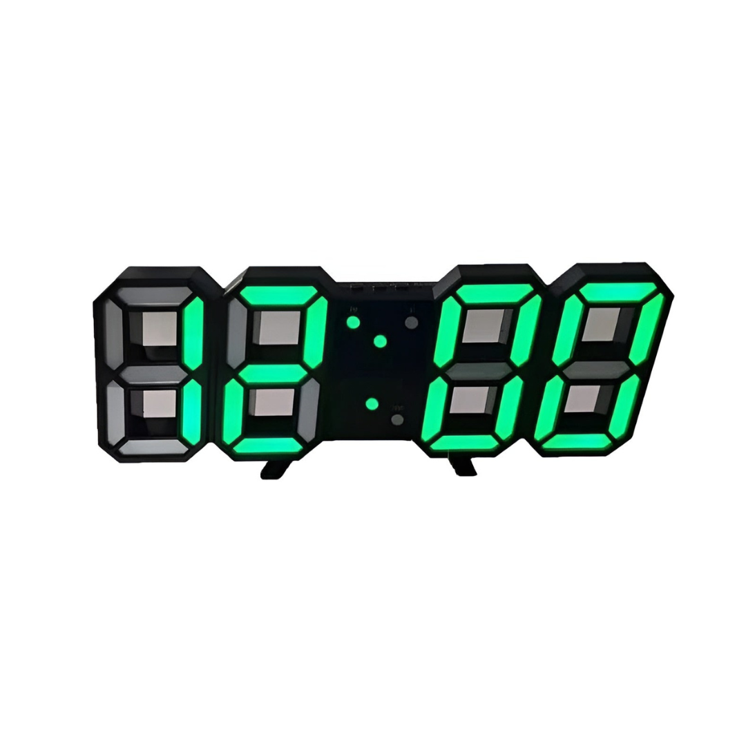 Stilvolle 3D-LED-Wanduhr – Helles Digitaldisplay