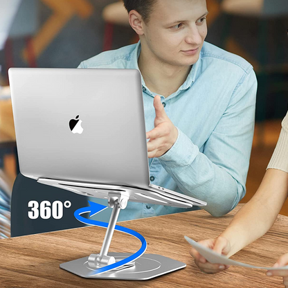 Adjustable Height Laptop Stand with 360 Rotation