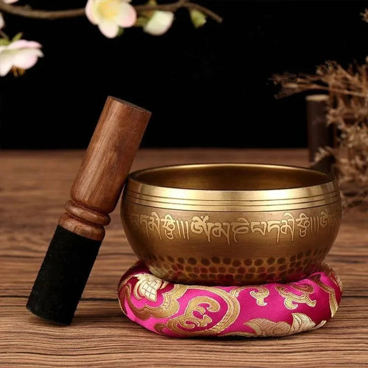 Authentic Tibetan Meditation Sound Bowl Set - Halri