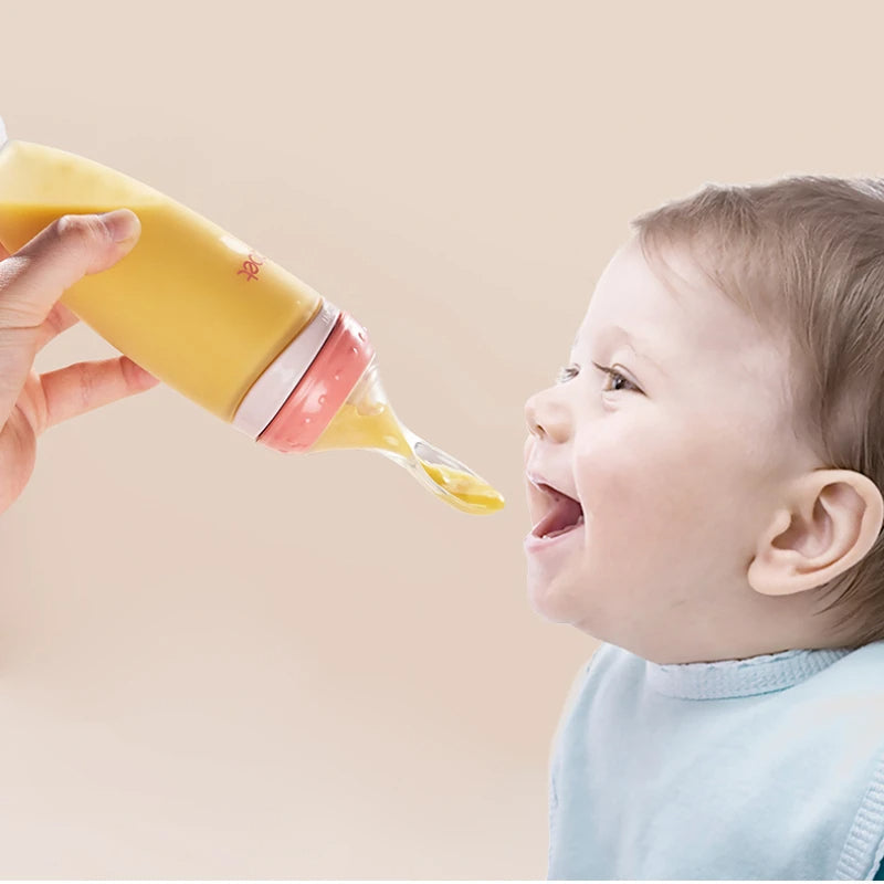 Baby Food Bottle with Soft Spoon - Halri