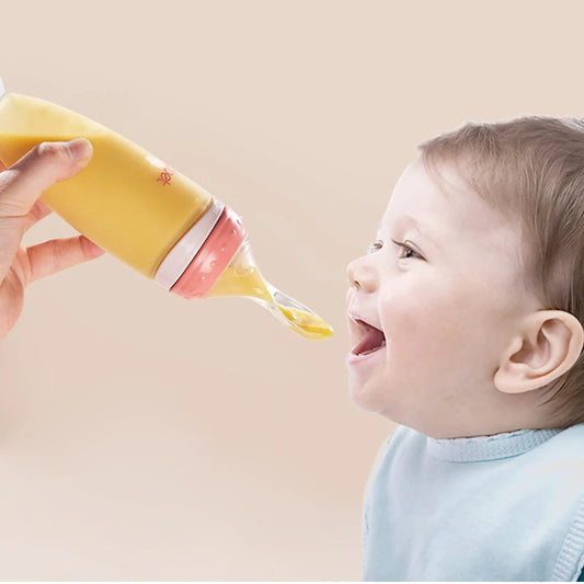 Baby Food Bottle with Soft Spoon - Halri