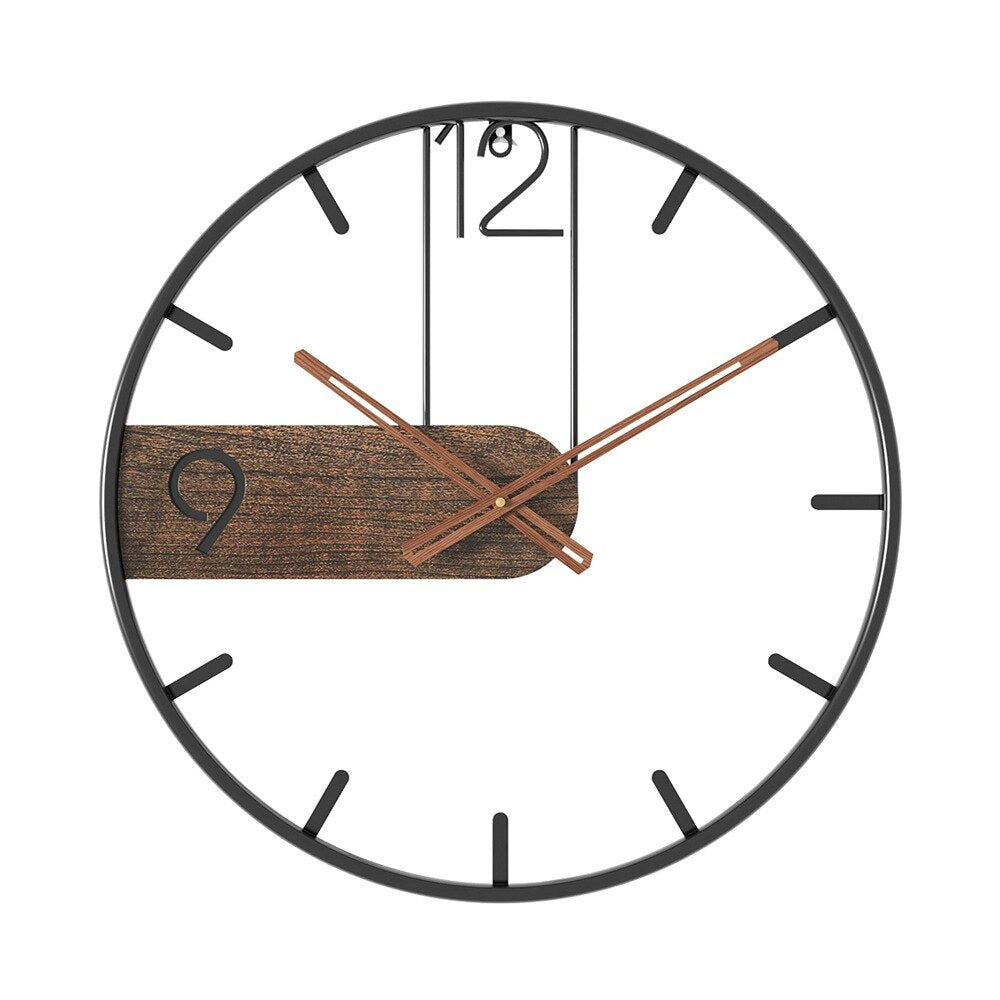 Stylish Wooden Wall Clock - Quiet Modern Home Decor