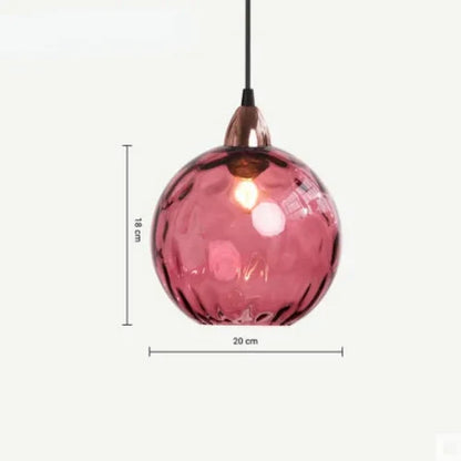 Round Glass Hanging Pendant Lamp