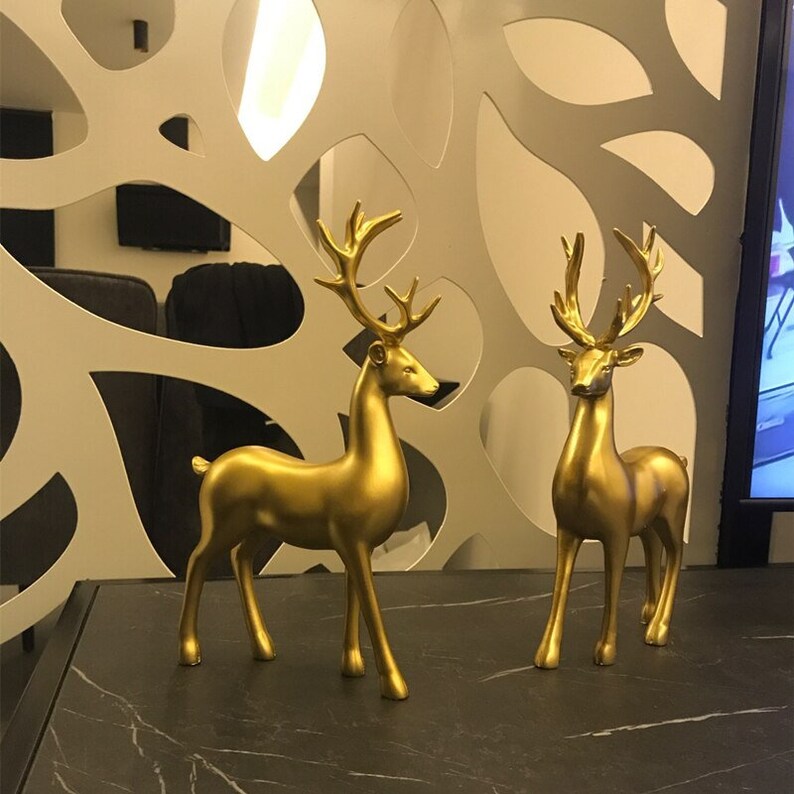 Luxury Pair Deer Home Decor Figurines - Halri