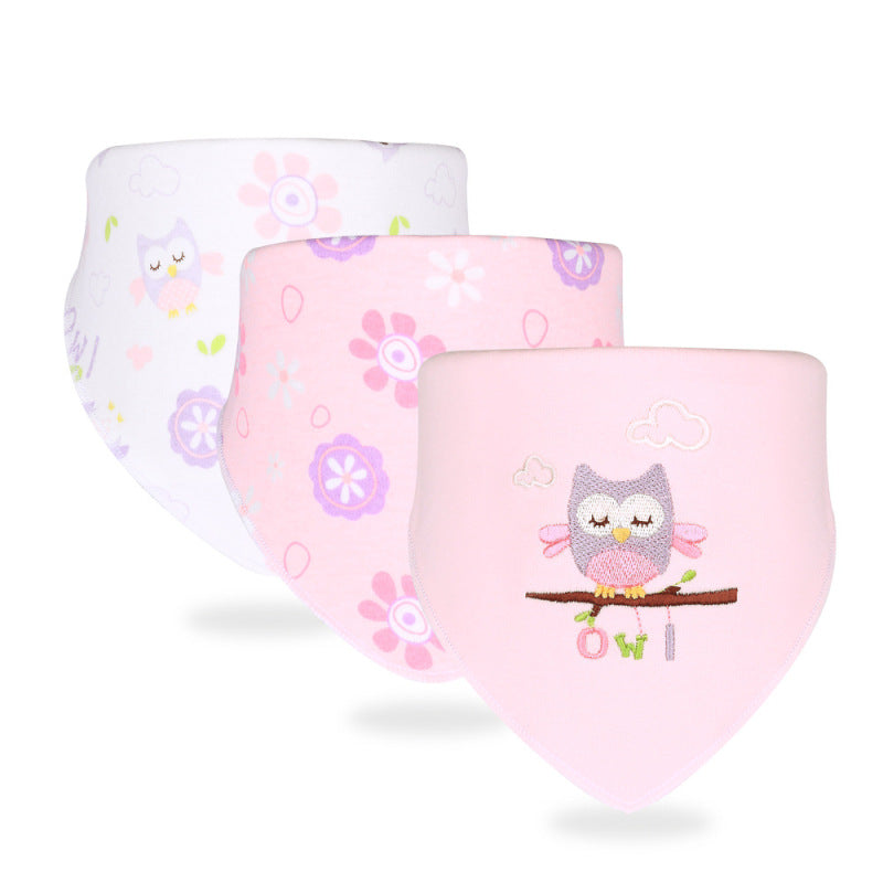 Niedliches Baby-Lätzchen- und Schal-Set – Sanfte Lätzchen mit lustigen Motiven
