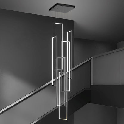 Modern Black Metal LED Staircase Light Fixture