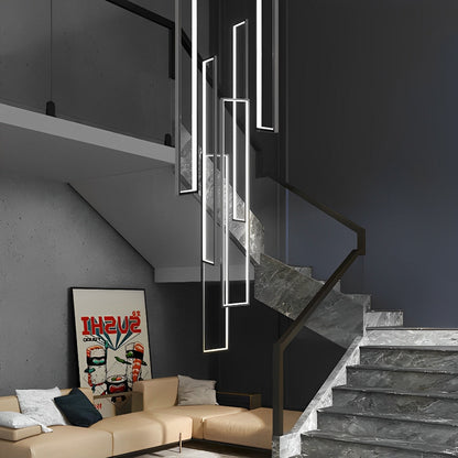 Modern Black Metal LED Staircase Light Fixture