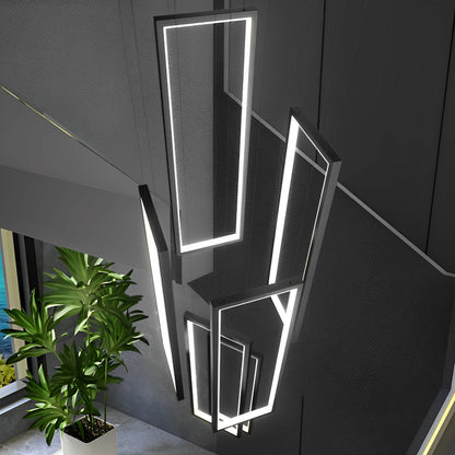 Modern Black Metal LED Staircase Light Fixture