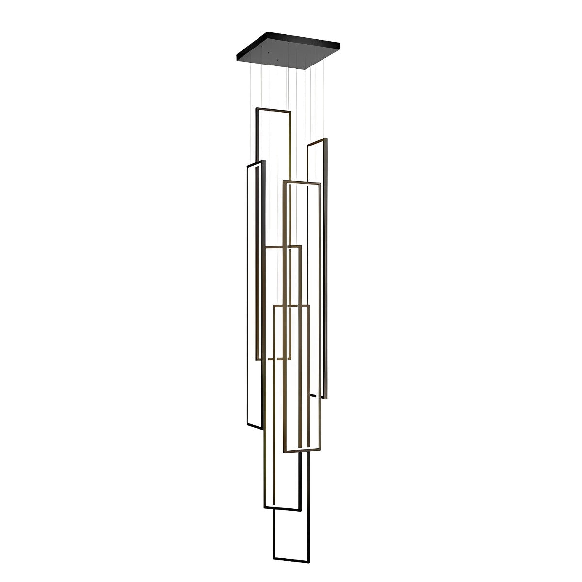 Modern Black Metal LED Staircase Light Fixture