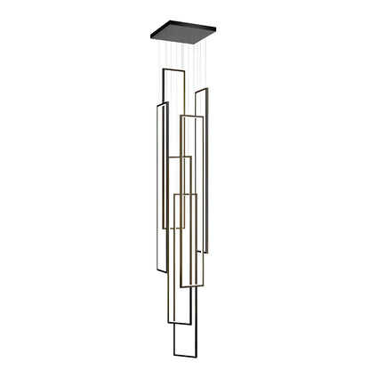 Modern Black Metal LED Staircase Light Fixture