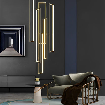 Modern Black Metal LED Staircase Light Fixture - Halri