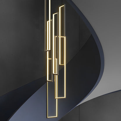 Modern Black Metal LED Staircase Light Fixture