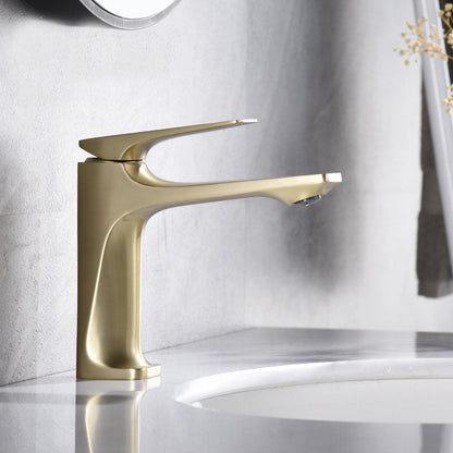 Stilvoller Badezimmer-Wasserhahn, moderner Waschbeckenhahn 