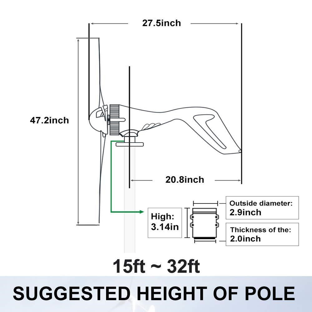 High Efficiency 8 Blade Residential Wind Power Generator
