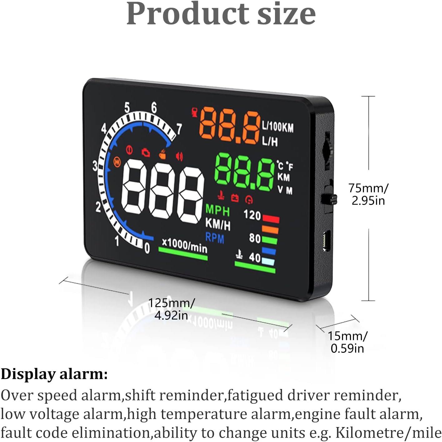 Advanced Car Heads Up Display HUD P8
