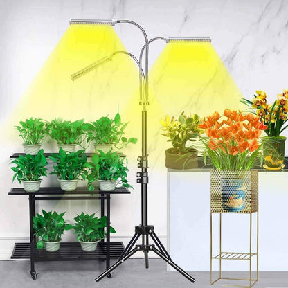 Tall LED Triple Head Grow Light for Indoor Plants - Halri
