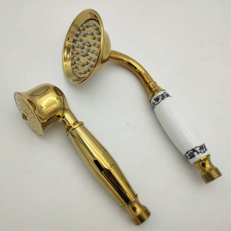 Classic Gold Showerhead with Handle