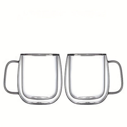 Isolierter doppelwandiger Glaskaffeebecher