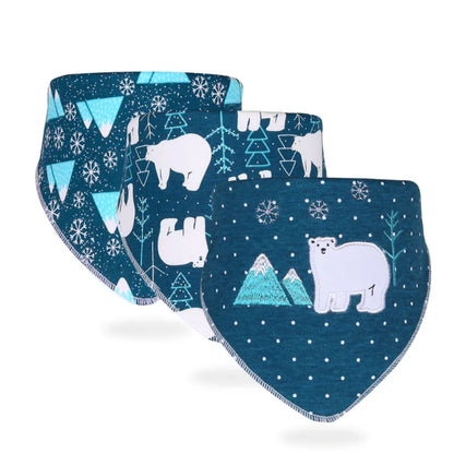 Niedliches Baby-Lätzchen- und Schal-Set – Sanfte Lätzchen mit lustigen Motiven