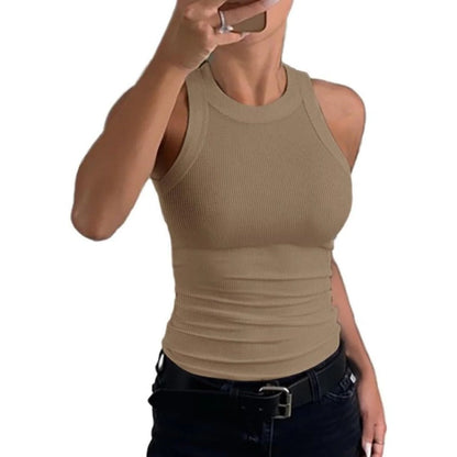 Damen-Sport-Tanktop mit Rippstrick