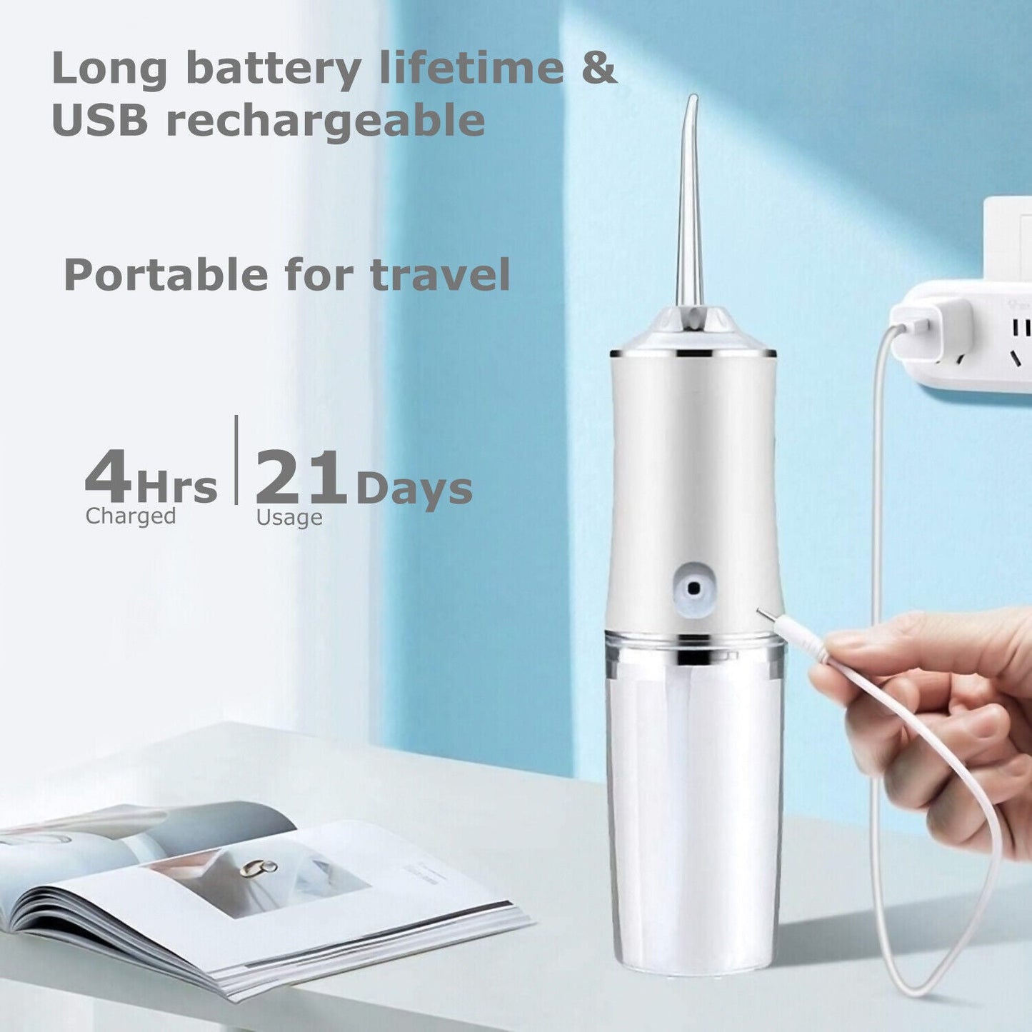 Compact Oral Water Jet Flosser