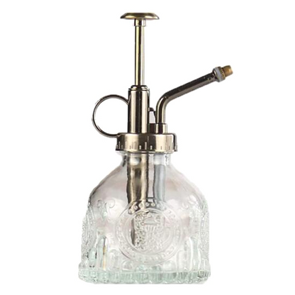 Pflanzsprühflasche aus Glas im Retro-Stil