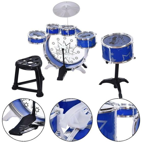 Complete Junior Drum Set with Cymbal and Stool