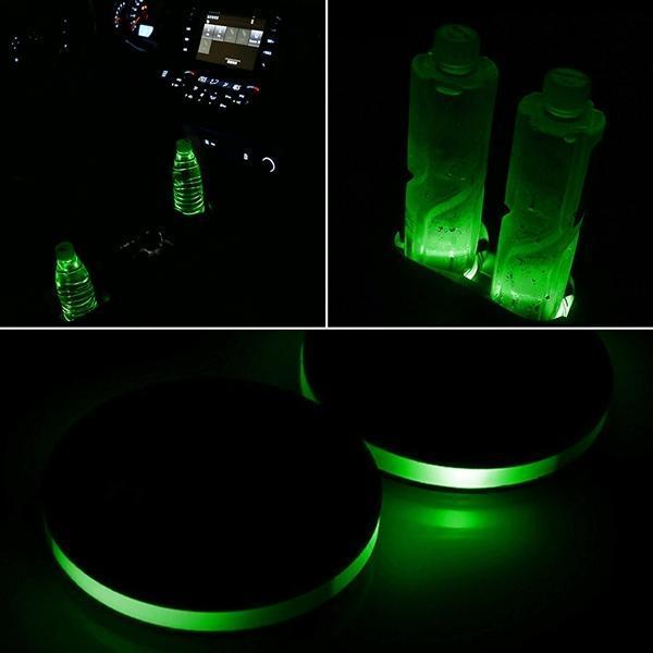 Wiederaufladbare LED-Getränkehalterleuchten fürs Auto (2er-Pack) 