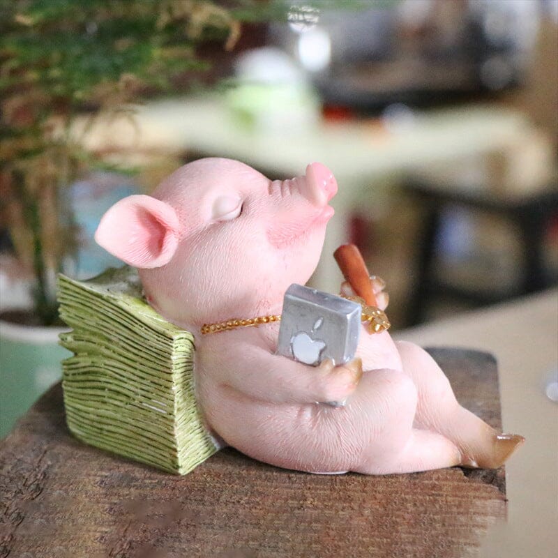 Niedliche Schweinefigur als Dekoration