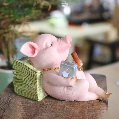 Niedliche Schweinefigur als Dekoration