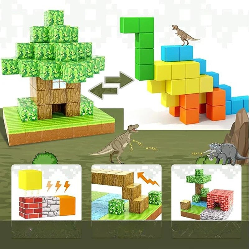 Vibrant Magnetic Construction Blocks for Children