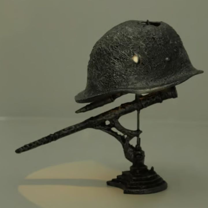 Retro-Schreibtischlampe in Helmform aus Metall – Klassische Vintage-Beleuchtung für Ihr Zuhause