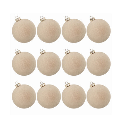 Luxuriöse Samt-Weihnachtsbaumdekorationen, 12er-Pack 