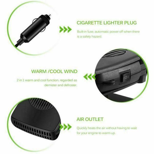 Compact Car Windshield Defroster and Heater