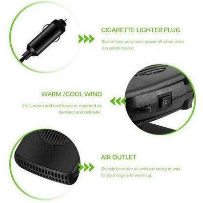 Compact Car Windshield Defroster and Heater