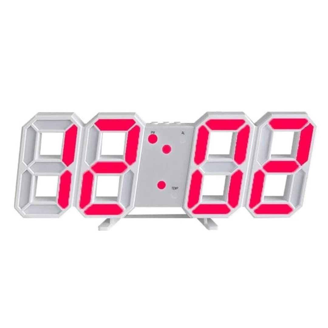Stilvolle 3D-LED-Wanduhr – Helles Digitaldisplay