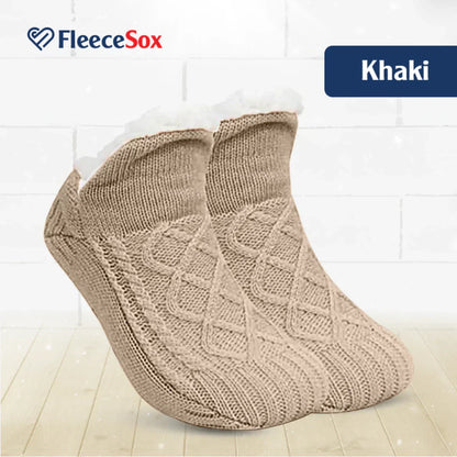 Warme, kuschelige Socken mit rutschfestem Griff