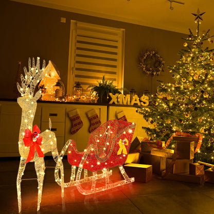 Giant Holiday Christmas Sleigh Outdoor Decor