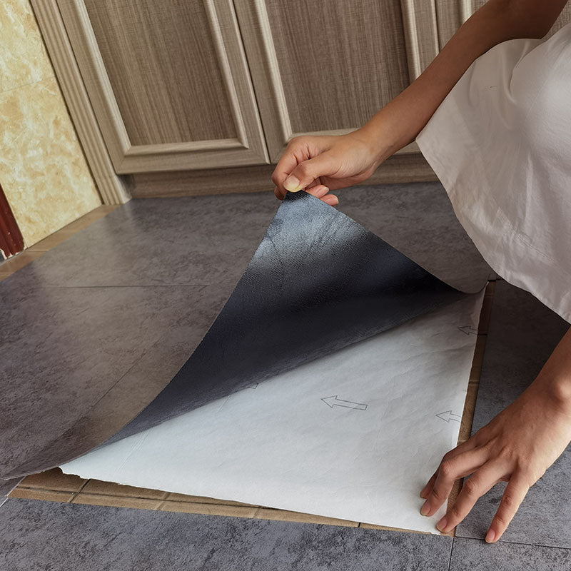 Gray Stone Effect Self Adhesive Vinyl Floor Tiles - Halri