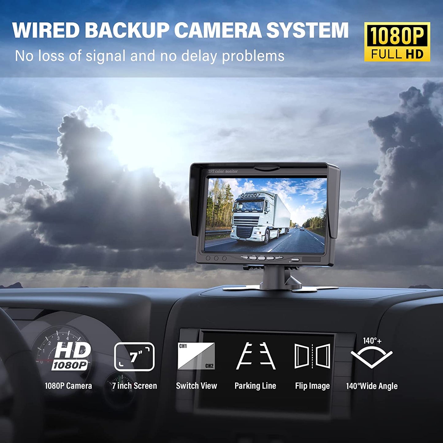 Wireless Rear View Camera for Trucks and Trailers