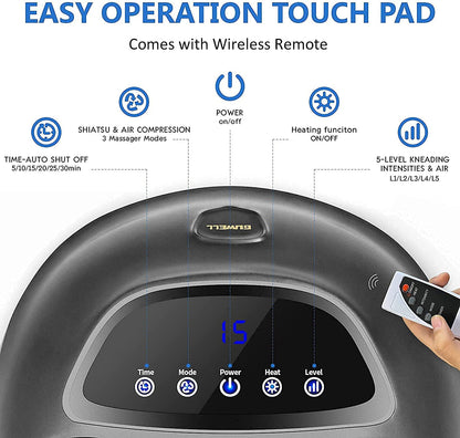 Relaxing Heated Electric Foot Massager Device
