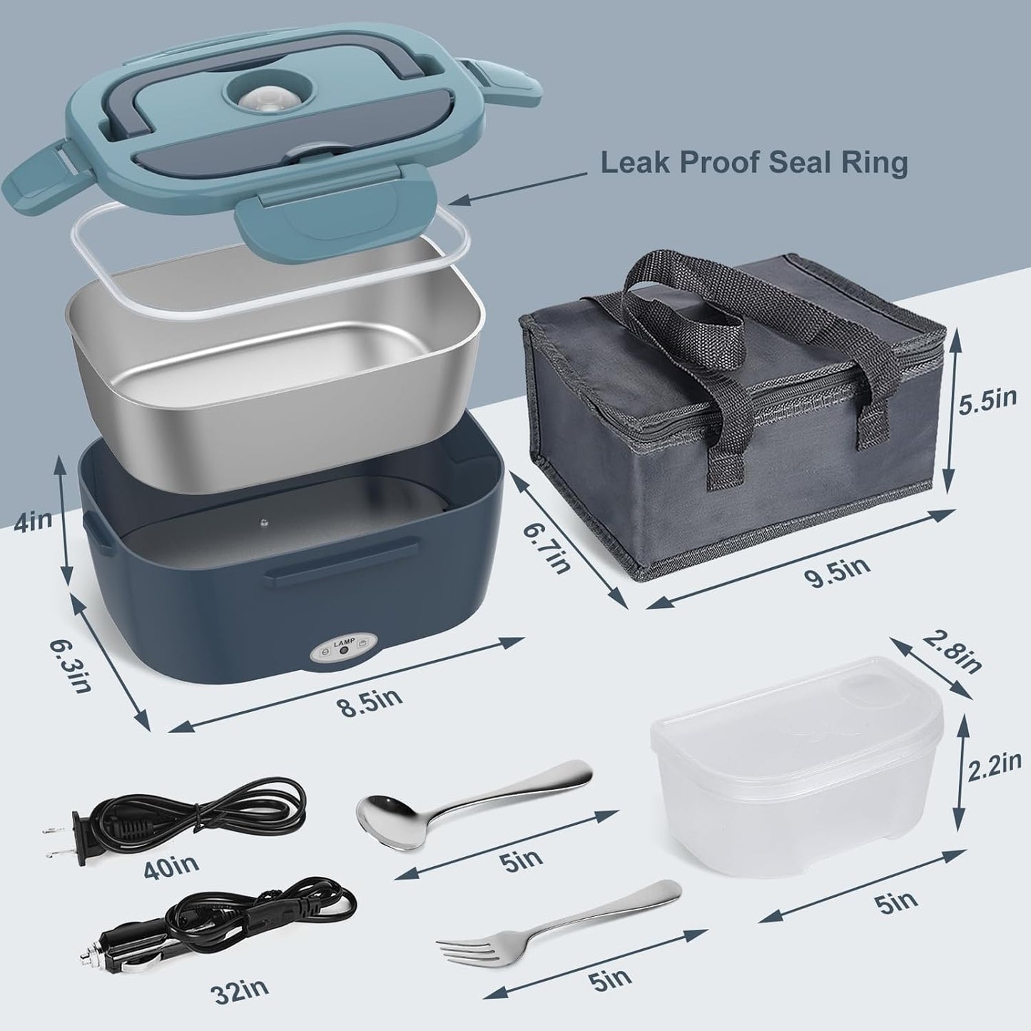 Portable Heated Food Container