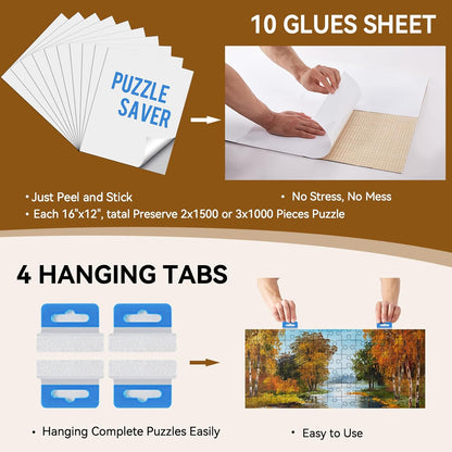 Space Saving Puzzle Desk with Storage