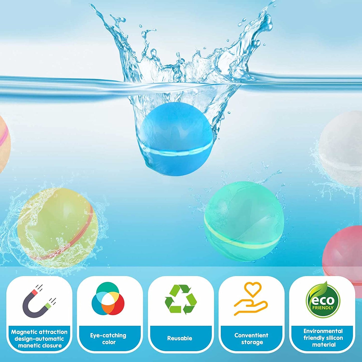 Refillable Summer Fun Water Bomb Set