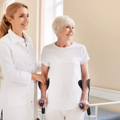 Comfortable Height Adjustable Walking Crutches for Adults