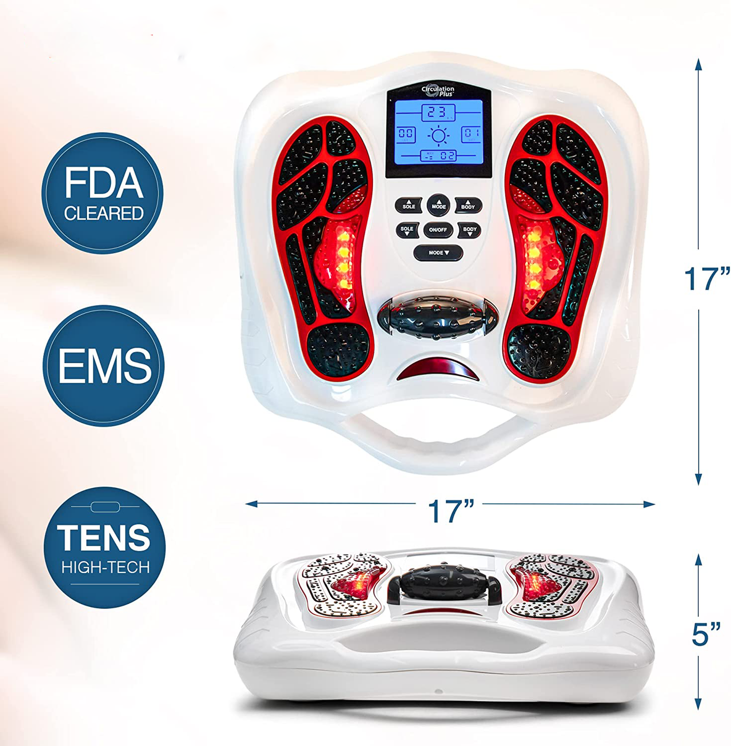 Heated Foot Massager with TENS & EMS Therapy