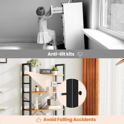 Tall 5 Shelf Book Storage