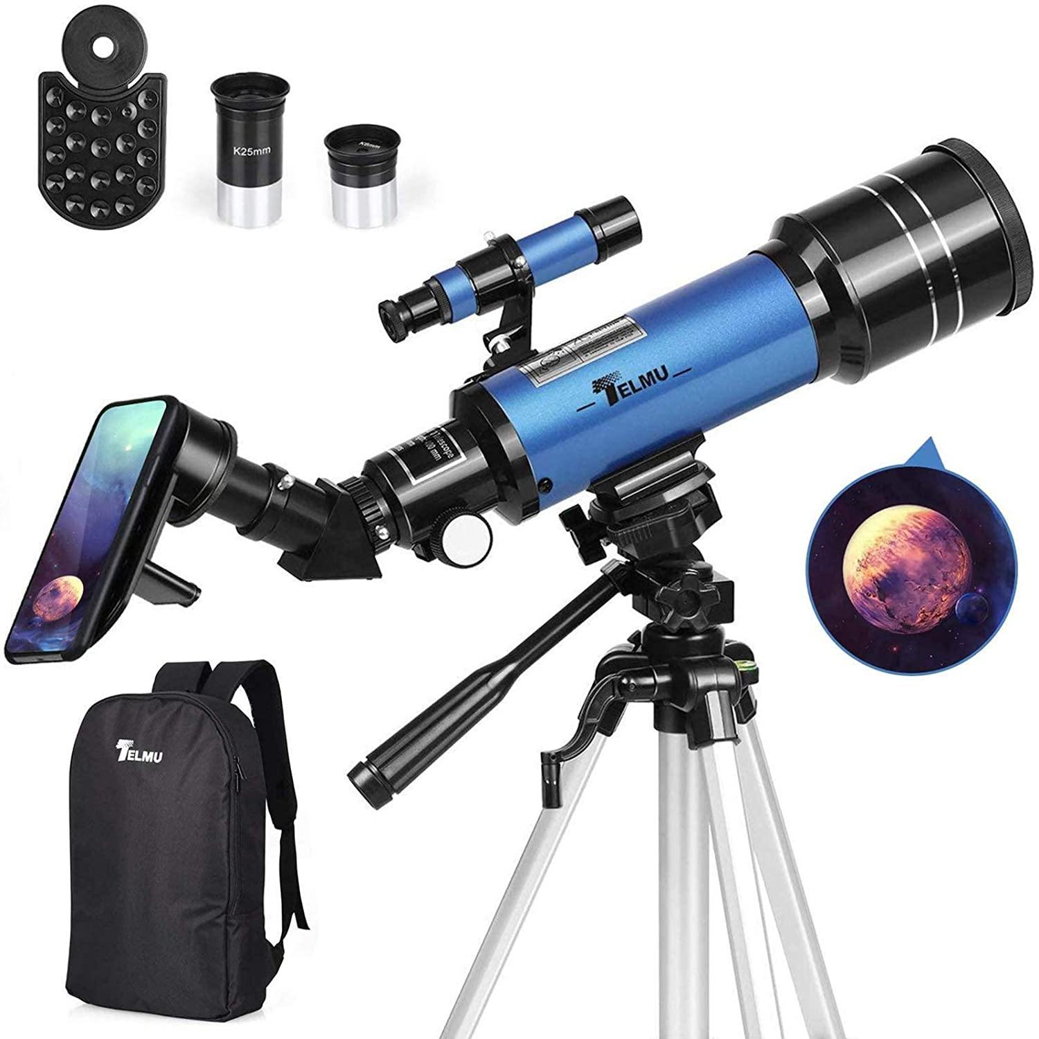 Portable 70mm Compact Telescope With Adjustable Stand - Halri