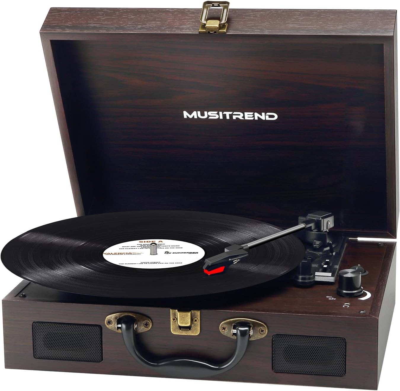 Retro Suitcase Design Portable Vinyl Record Player - Halri